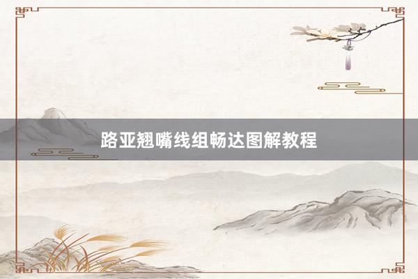 路亚翘嘴线组畅达图解教程